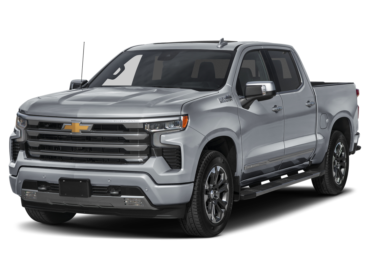 2026 Chevrolet Silverado 1500 High Country in White Sands — front three-quarter view