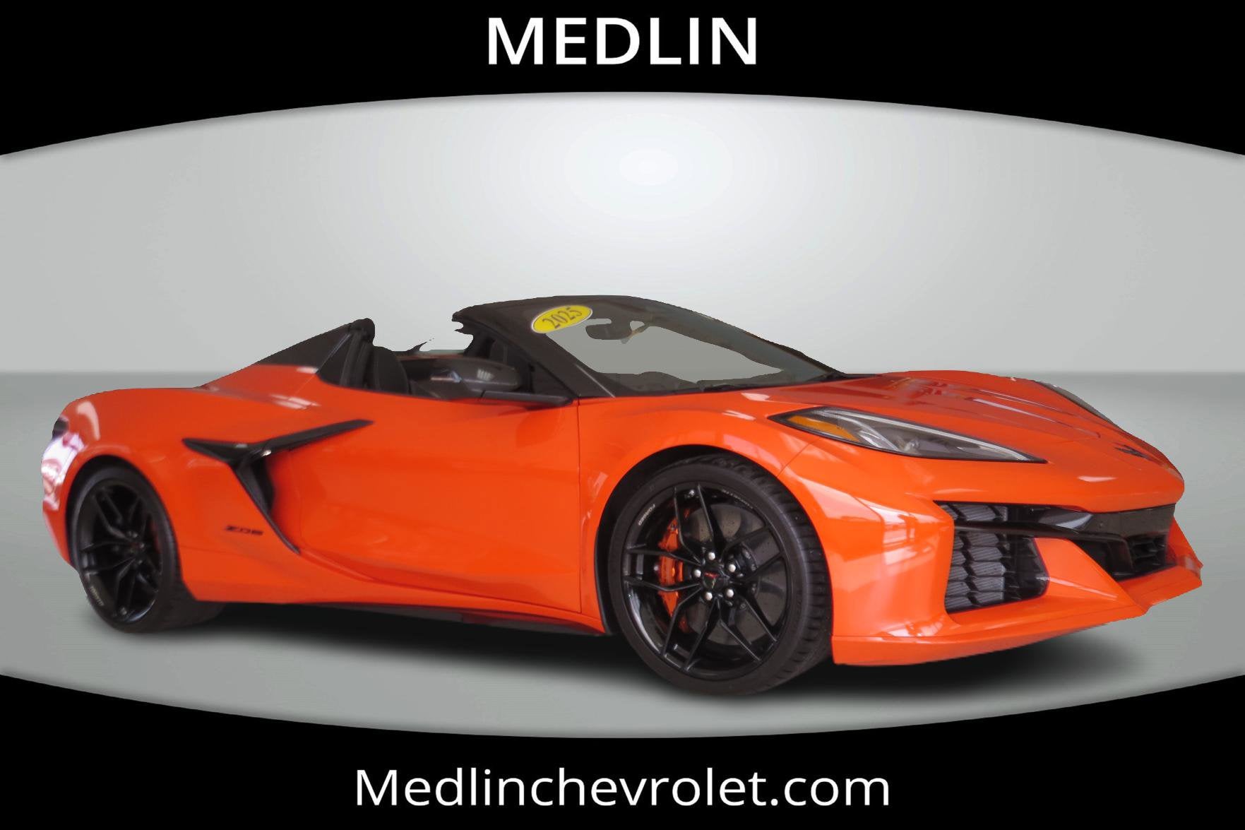 2025 Chevrolet Corvette Z06 3LZ in Sebring Orange Tintcoat — front three-quarter view