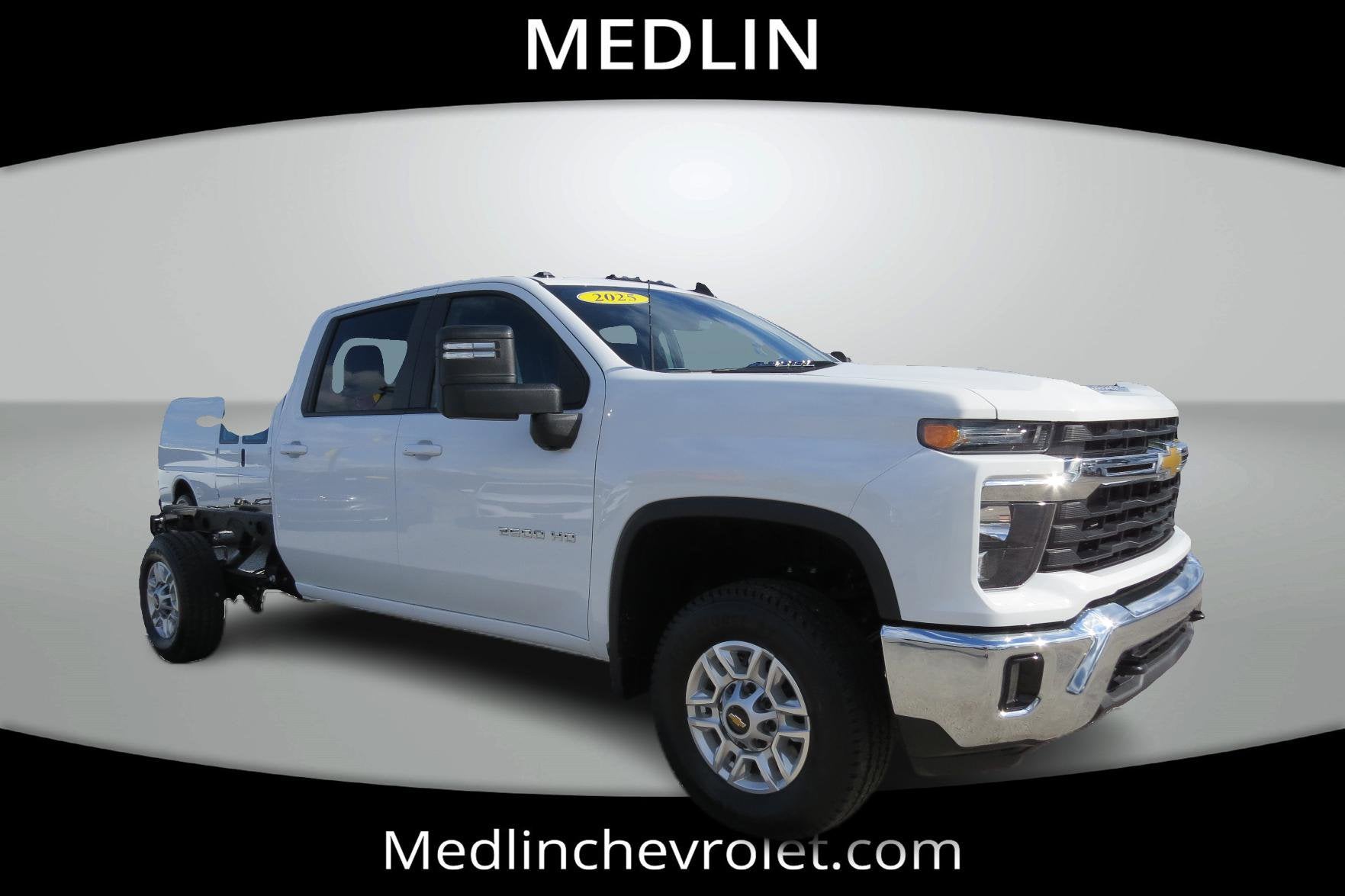 2025 Chevrolet Silverado 2500 HD LT in Summit White — front three-quarter view