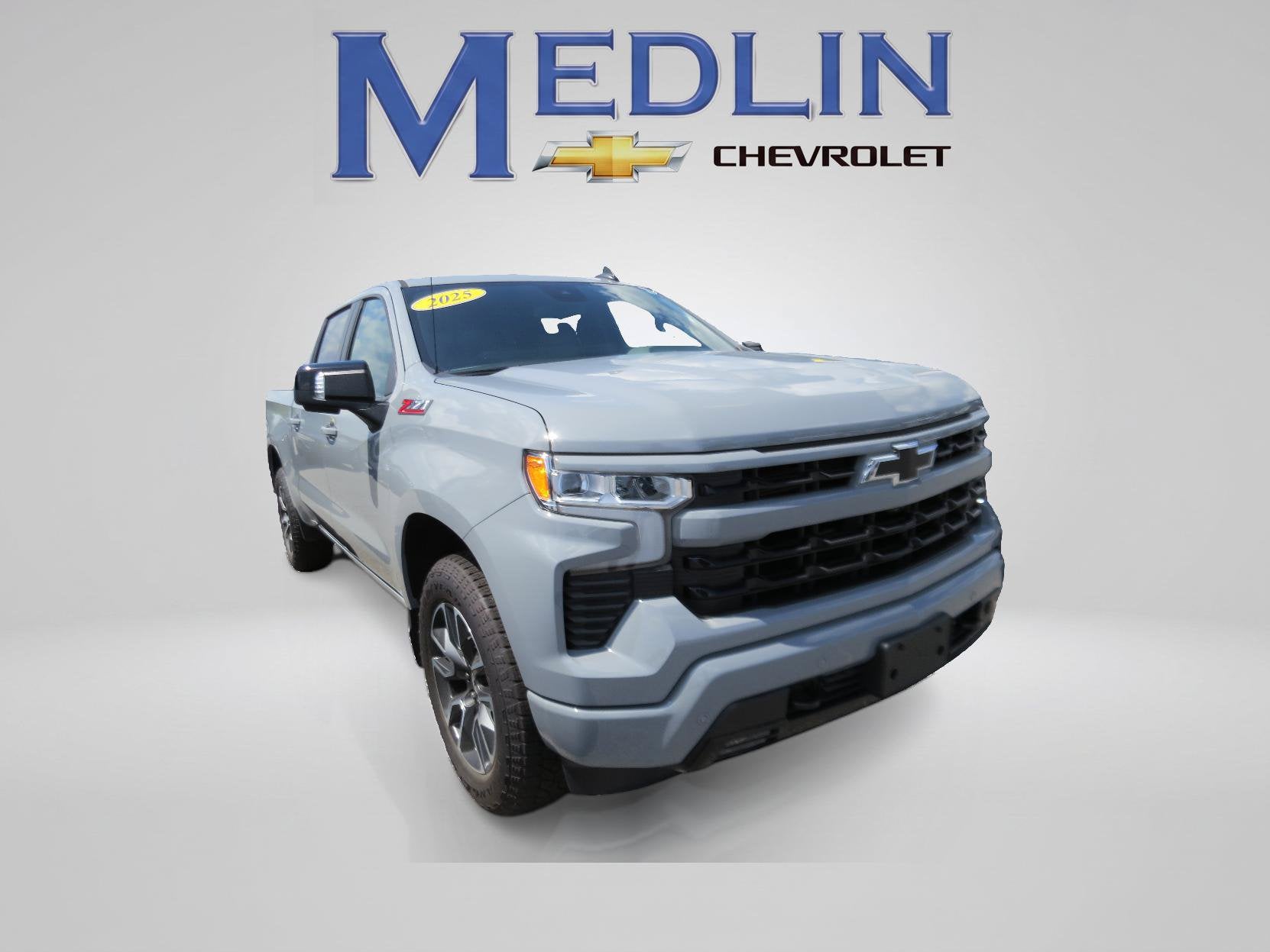 2025 Chevrolet Silverado 1500 RST in Slate Gray Metallic — front three-quarter view
