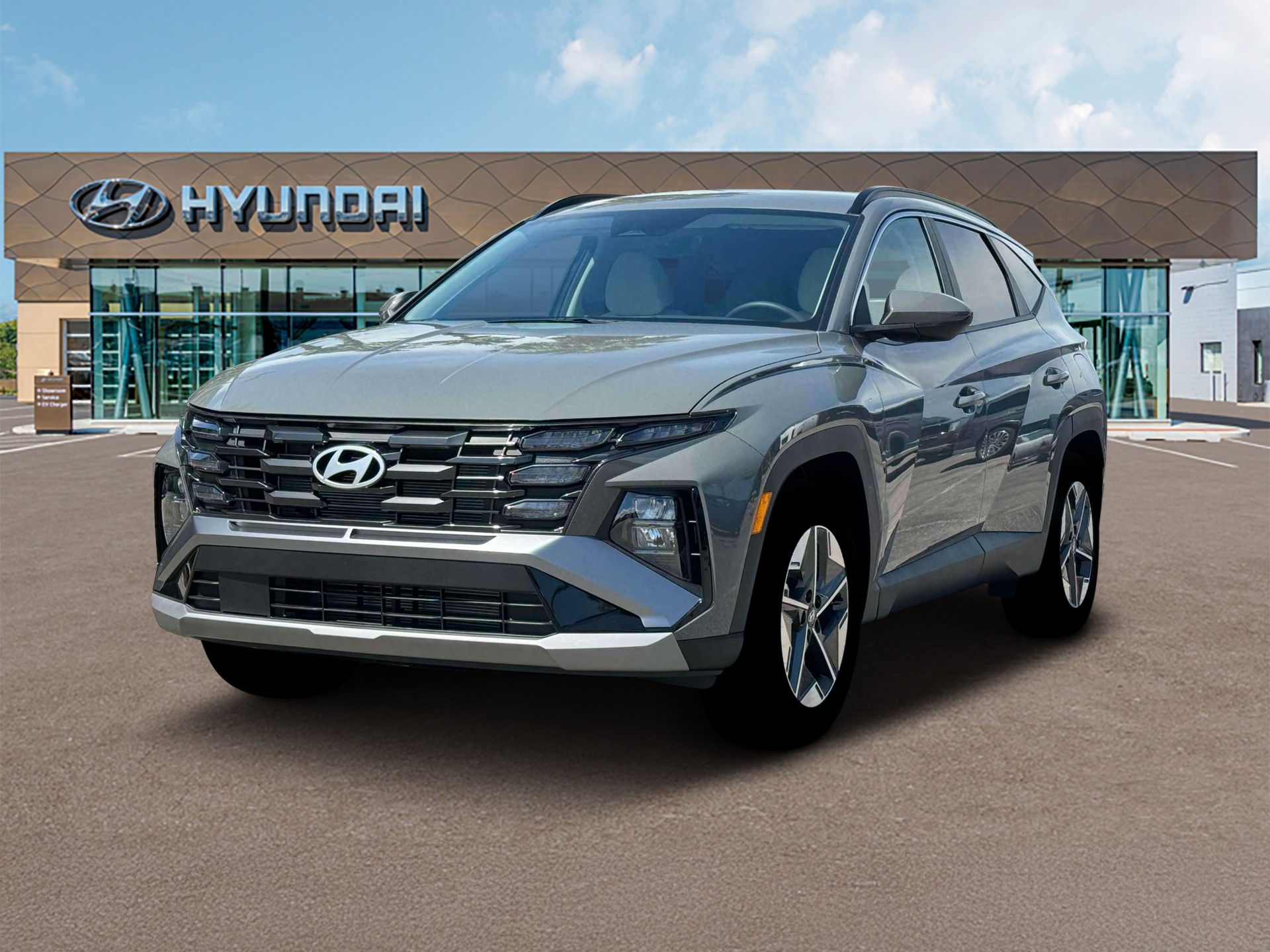 2026 Hyundai TUCSON SEL in Hampton Gray — front three-quarter view