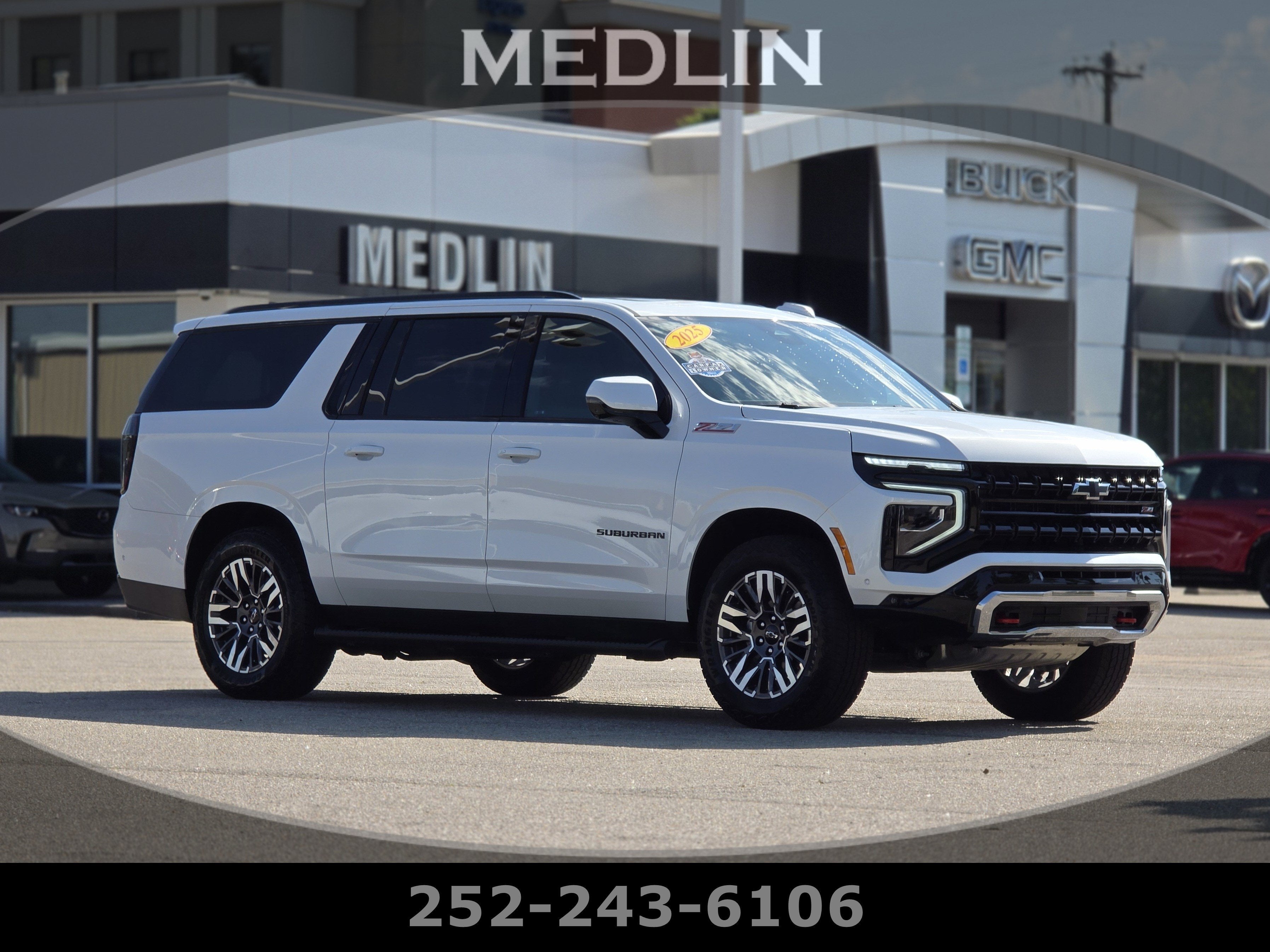 2025 Chevrolet Suburban Z71 in Iridescent Pearl Tricoat — front three-quarter view