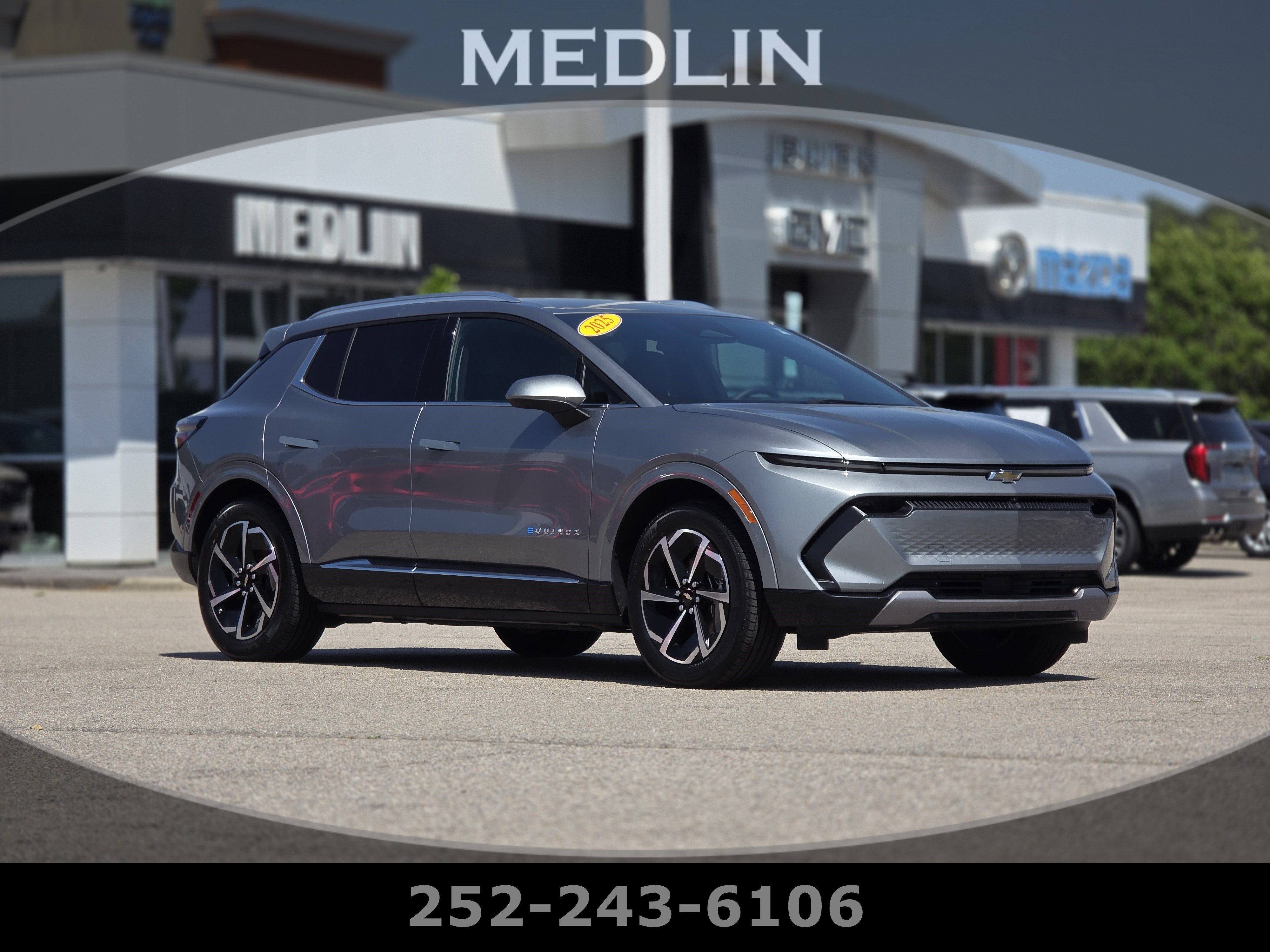 2025 Chevrolet Equinox EV LT in Sterling Gray Metallic — front three-quarter view