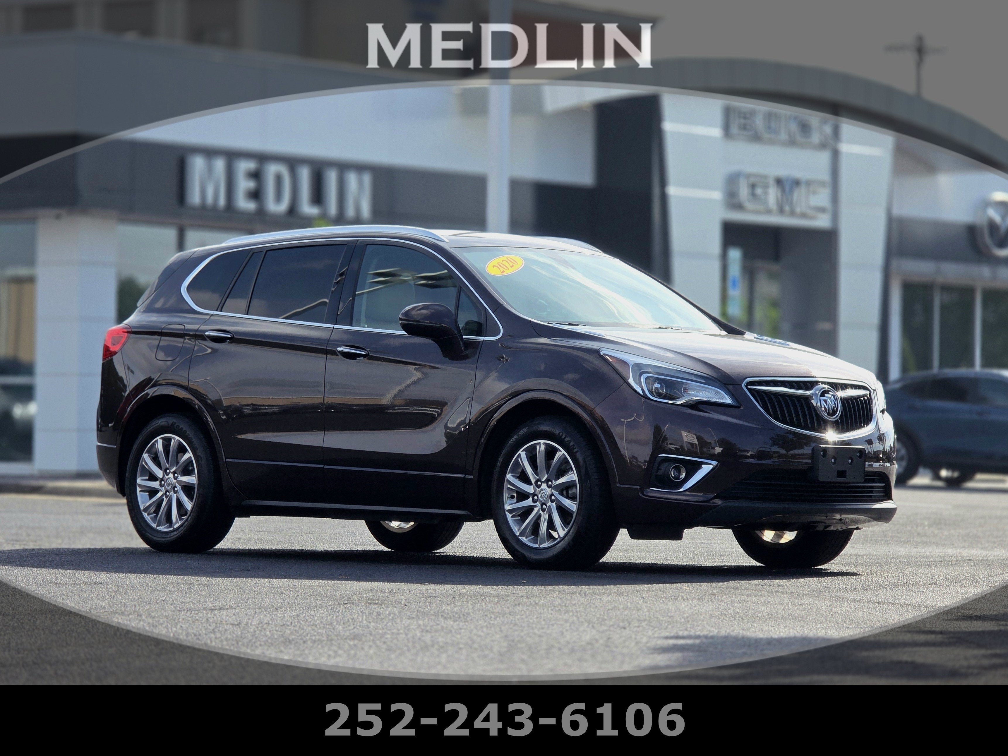 2020 Buick Envision Essence in Espresso Metallic — front three-quarter view