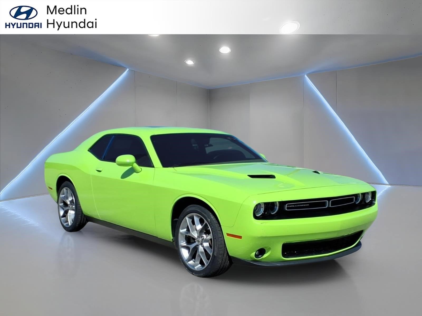 2023 Dodge Challenger SXT in Sublime Metallic Clearcoat — front three-quarter view